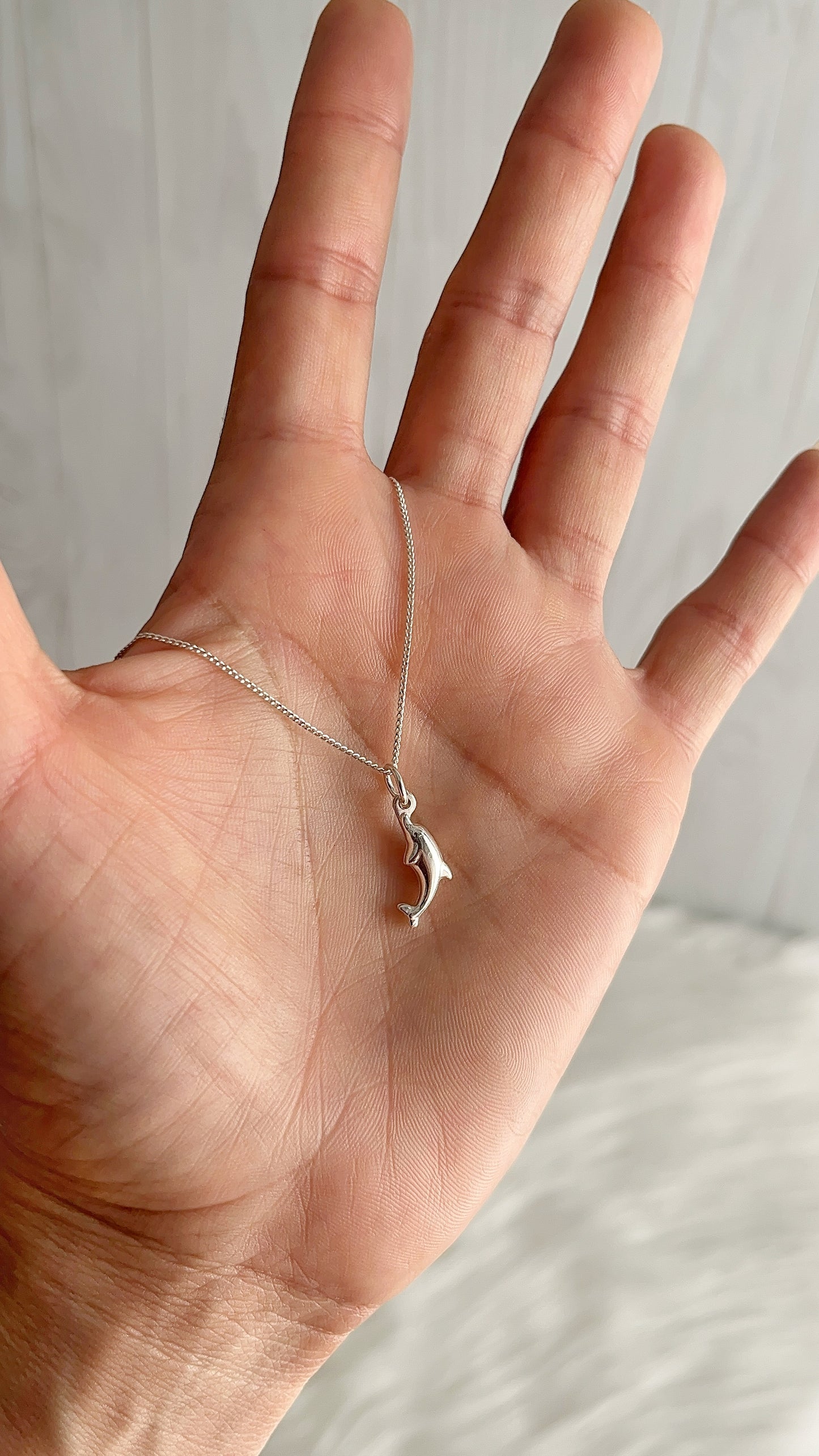 Cadena 40cm con Dije Delfin - Plata 925