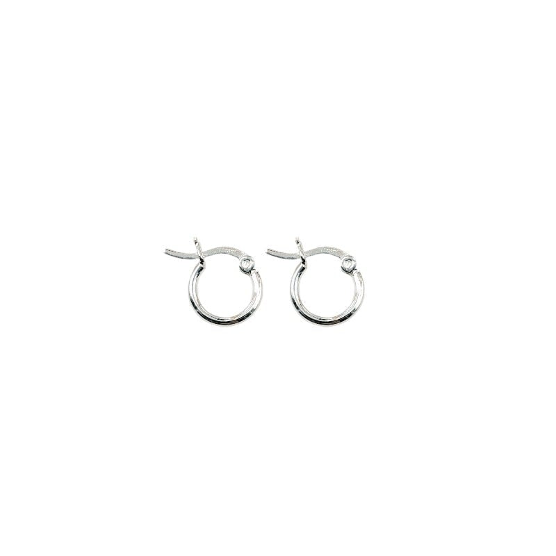 Argollas Lisas Cierre Italiano 1cm Plata 925