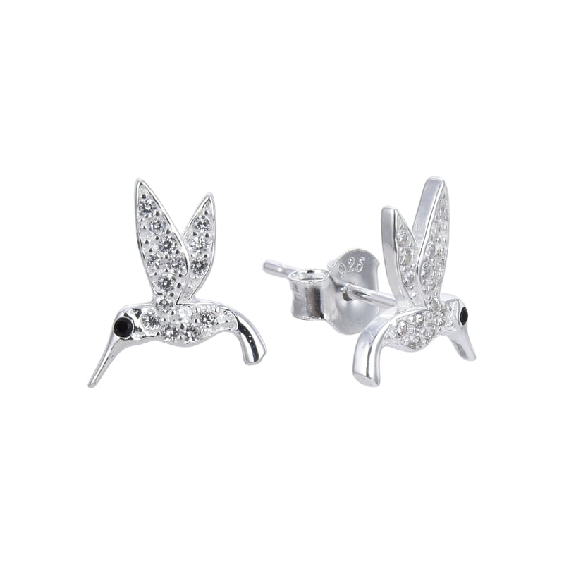 Zarcillos Colibrí 1cm plata 925