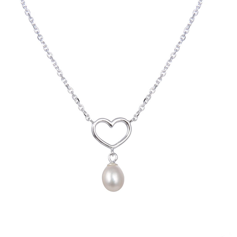Gargantilla Corazón y Perla 45cm