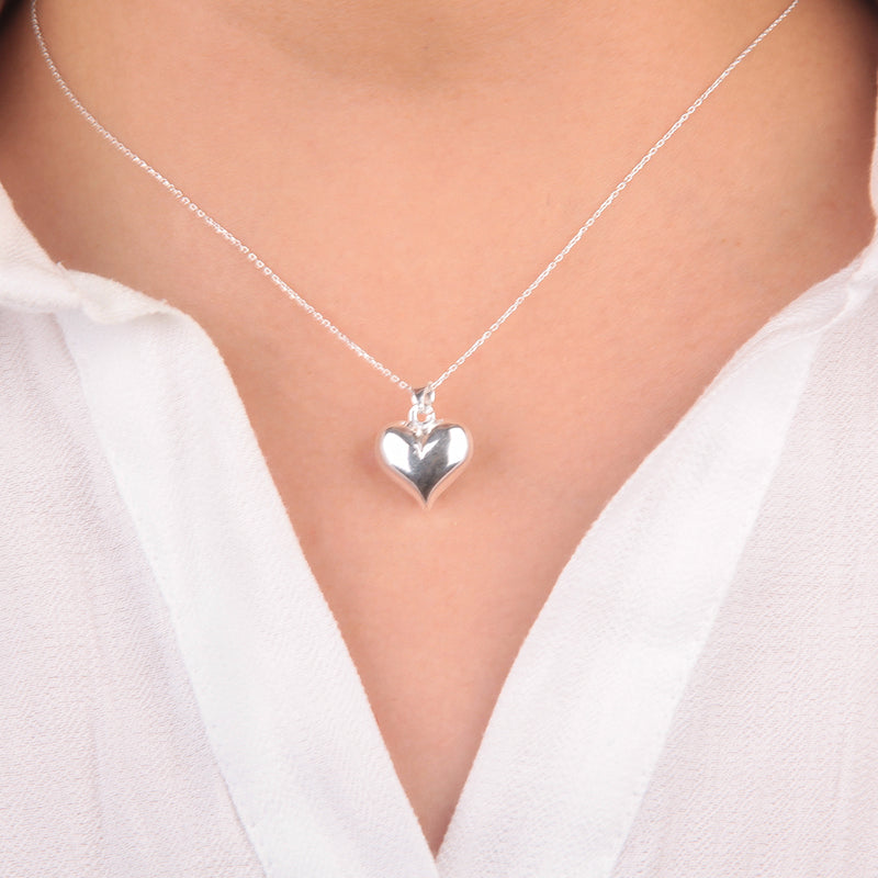 Dije Corazón Inflado - Plata 925