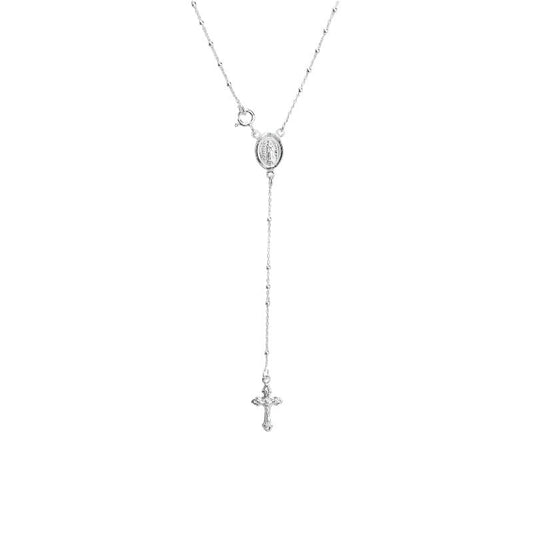 Rosario Milagrosa Balin 2mm - Plata 925