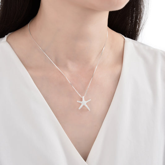 Dije Estrella de Mar Brillante - Plata 925