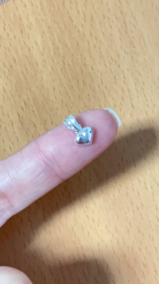 Dije Corazón Liso 0,6cm Plata 925
