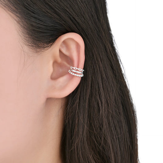 Ear Cuff 3 en 1 Plata 925