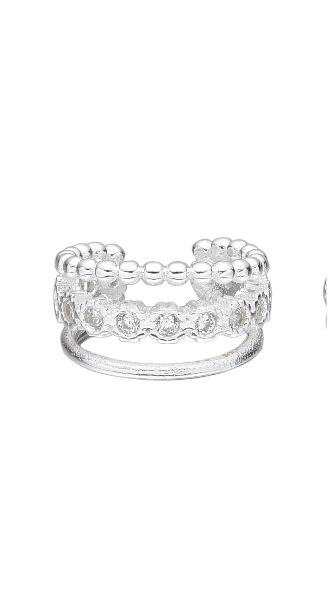 Ear Cuff Triple Plata 925