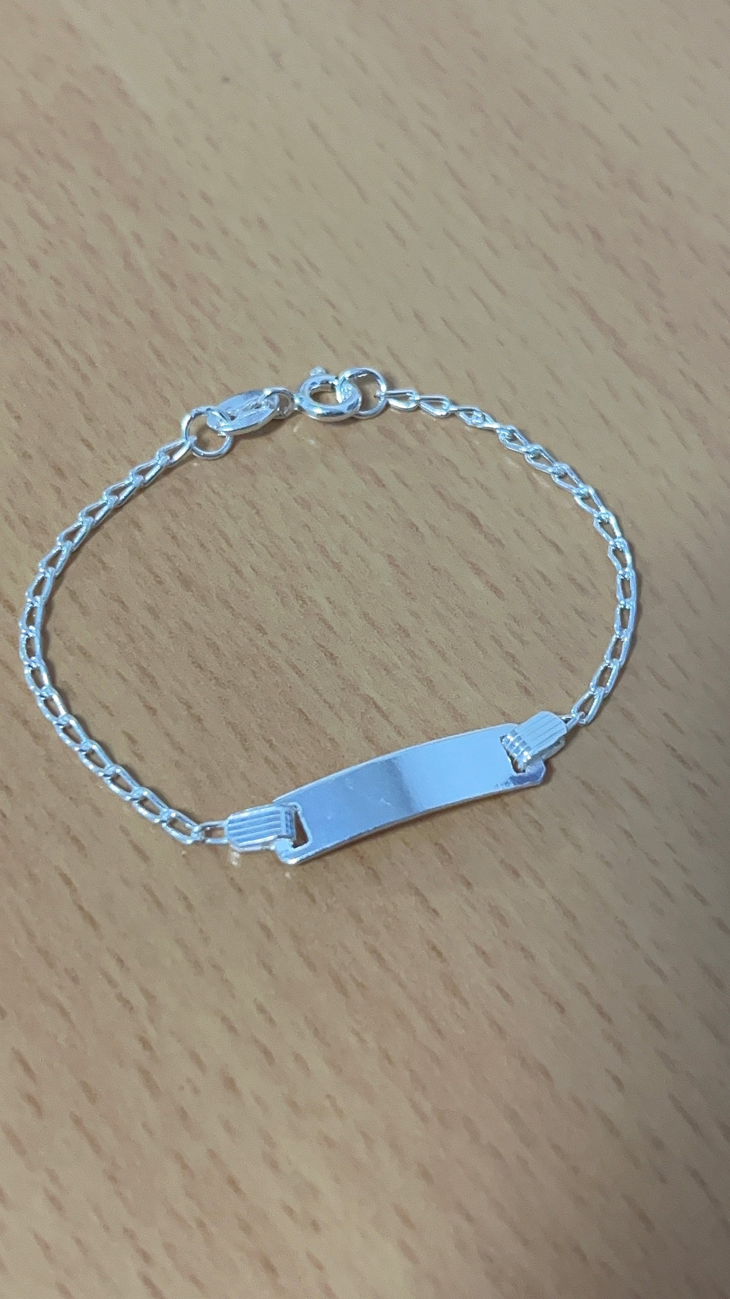 Esclava Tejido Abierto Placa Cuadrada 13cm Plata 925