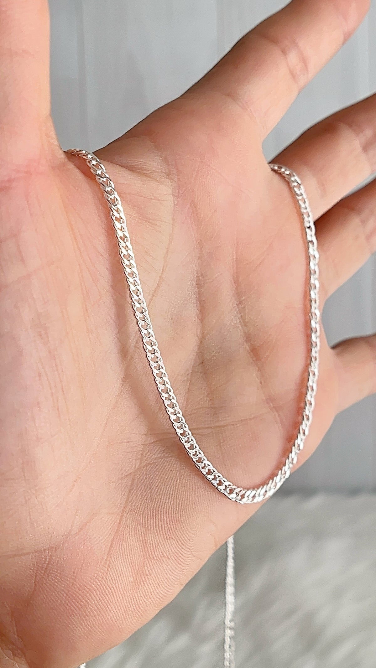 Cadena 45cm, 50cm, 60cm y 70cm Doble Grumet - Plata 925