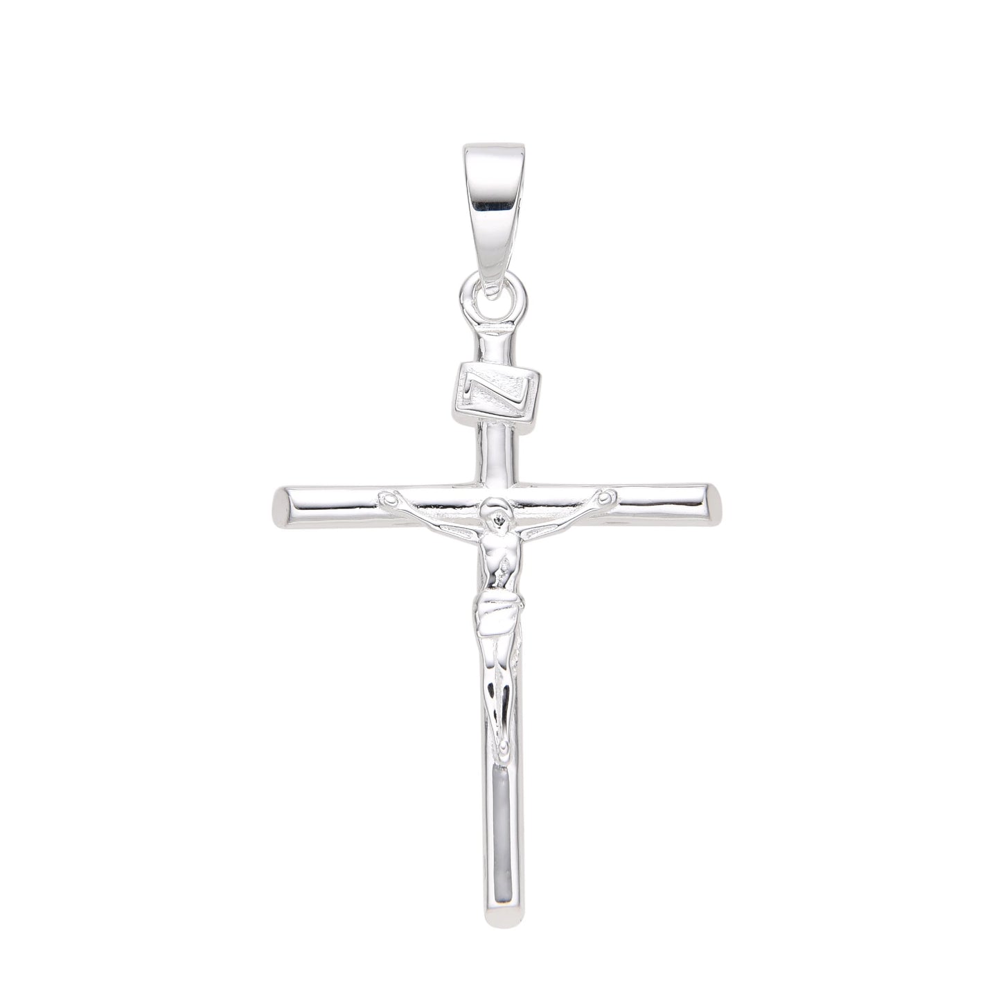 Dije Cristo Tubito 3,7cm - Plata 925