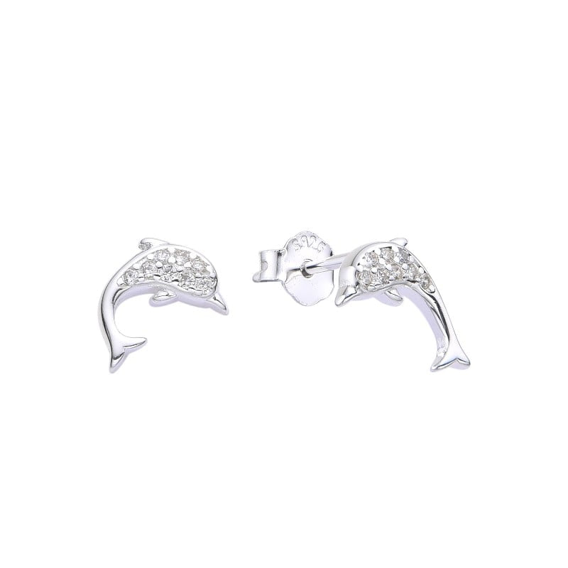 Zarcillos Delfín Plata 925