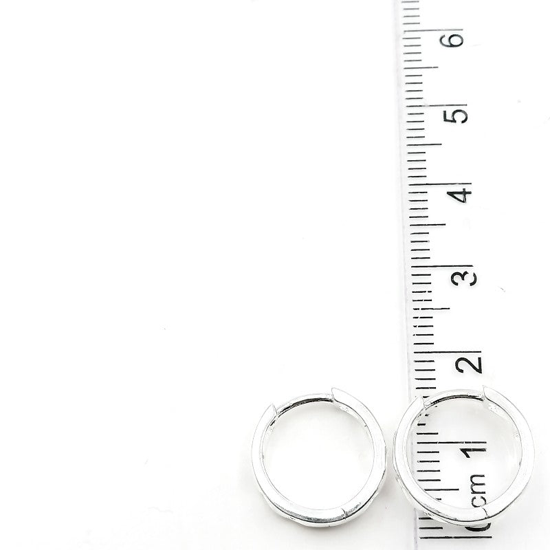 Argollas Corazones 1,4cm - Plata 925