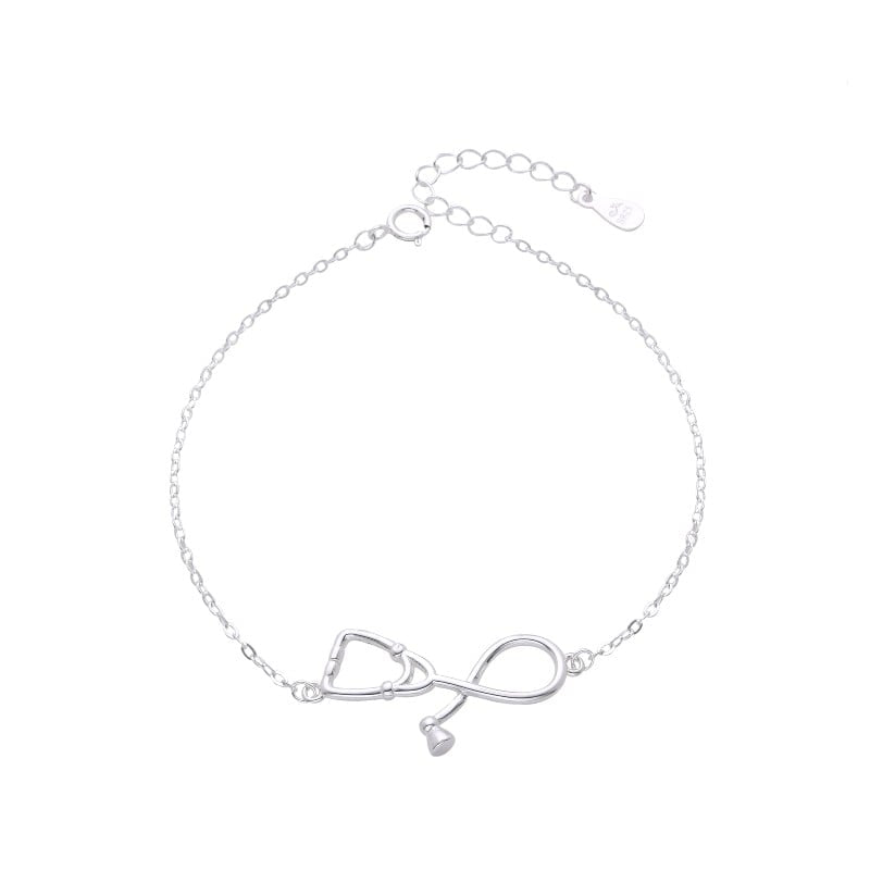 Pulsera Estetoscopio 17+3cm Plata 925