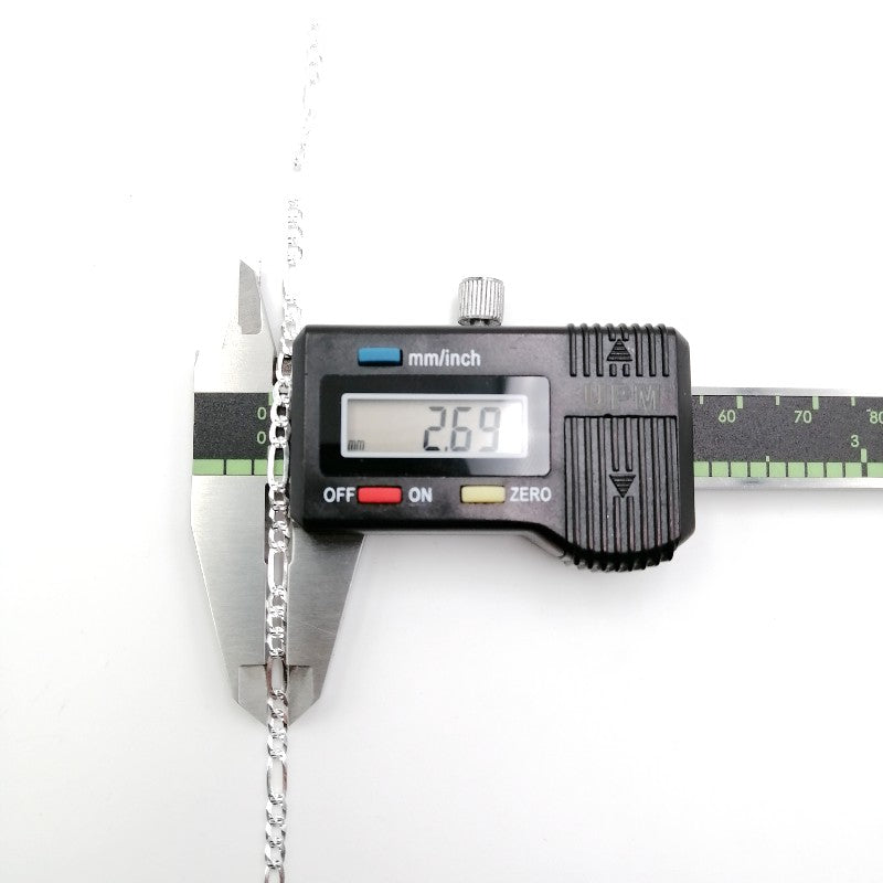 Cadena tejido fígaro 3mm 60cm