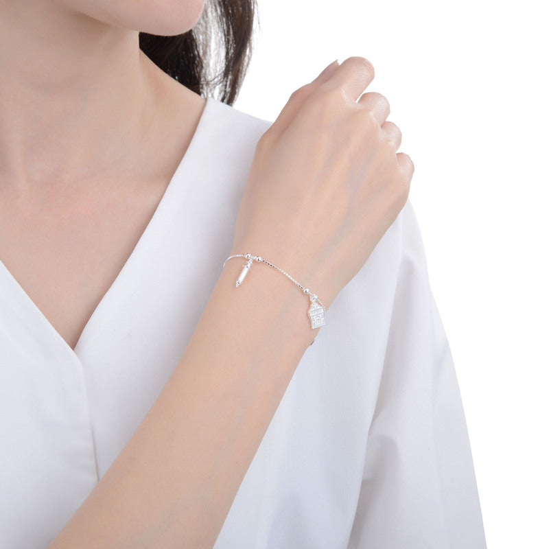 Pulsera Médico 20cm Ajustable - Plata 925