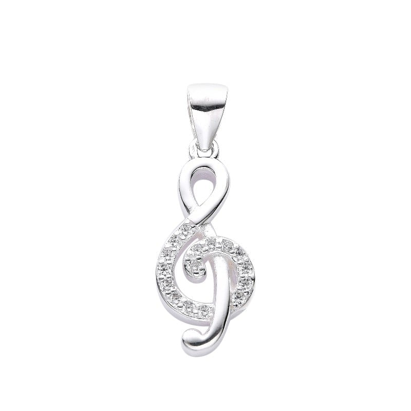 Dije Nota Musical 2cm Plata 925