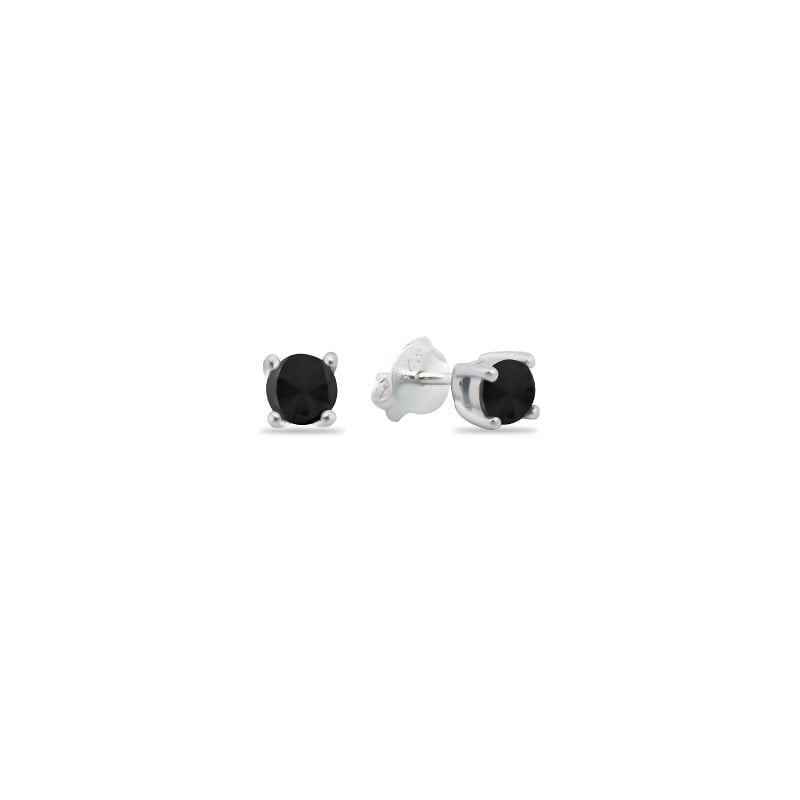 Zarcillos Zircones Cuadrados 3mm Plata 925