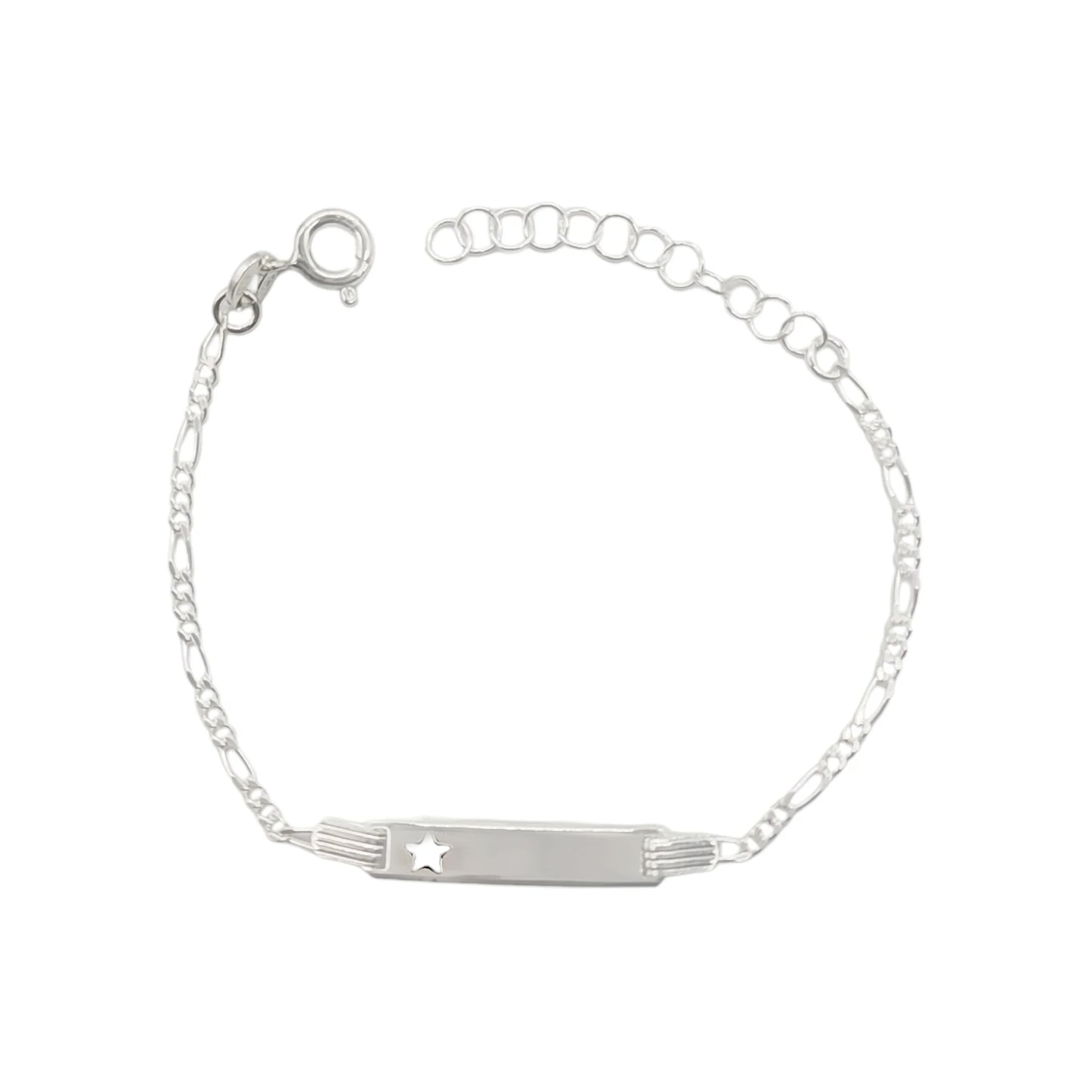 Esclava Tejido Grumet Estrella 15cm Ajustable Plata 925