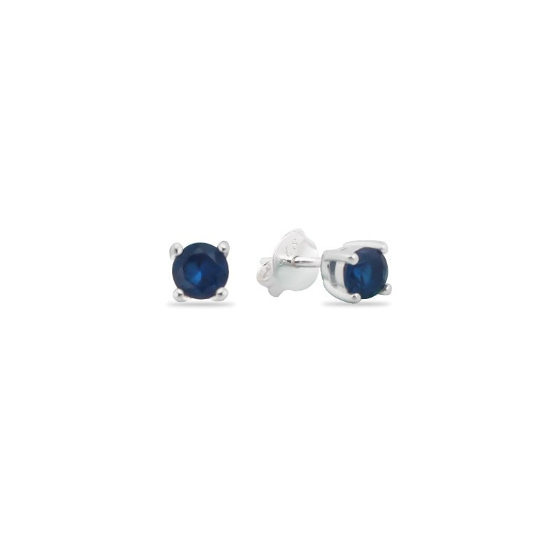 Zarcillos Zircones Cuadrados 3mm Plata 925