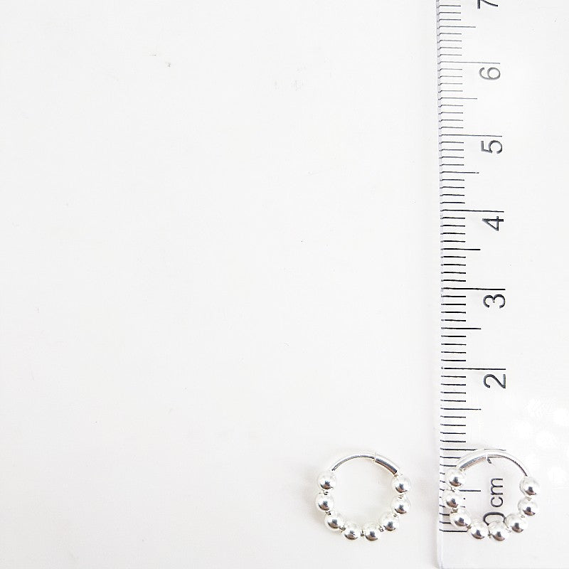 Argollas Bolas Lisas Plata 925