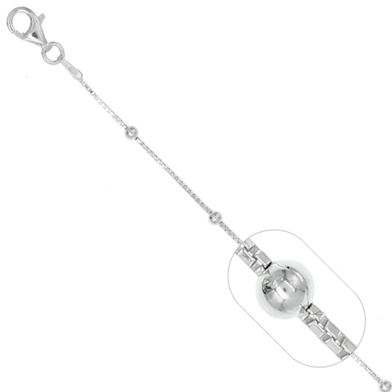 Cadena Veneciana con Bolitas Lisas Separadas 40cm