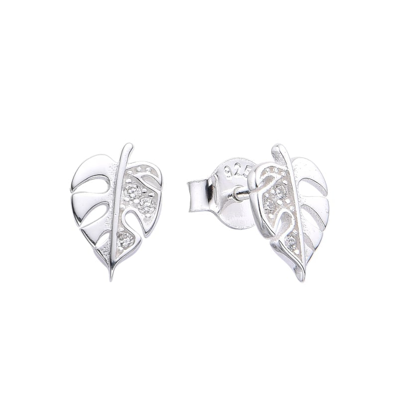 Zarcillos Hojas Plata 925