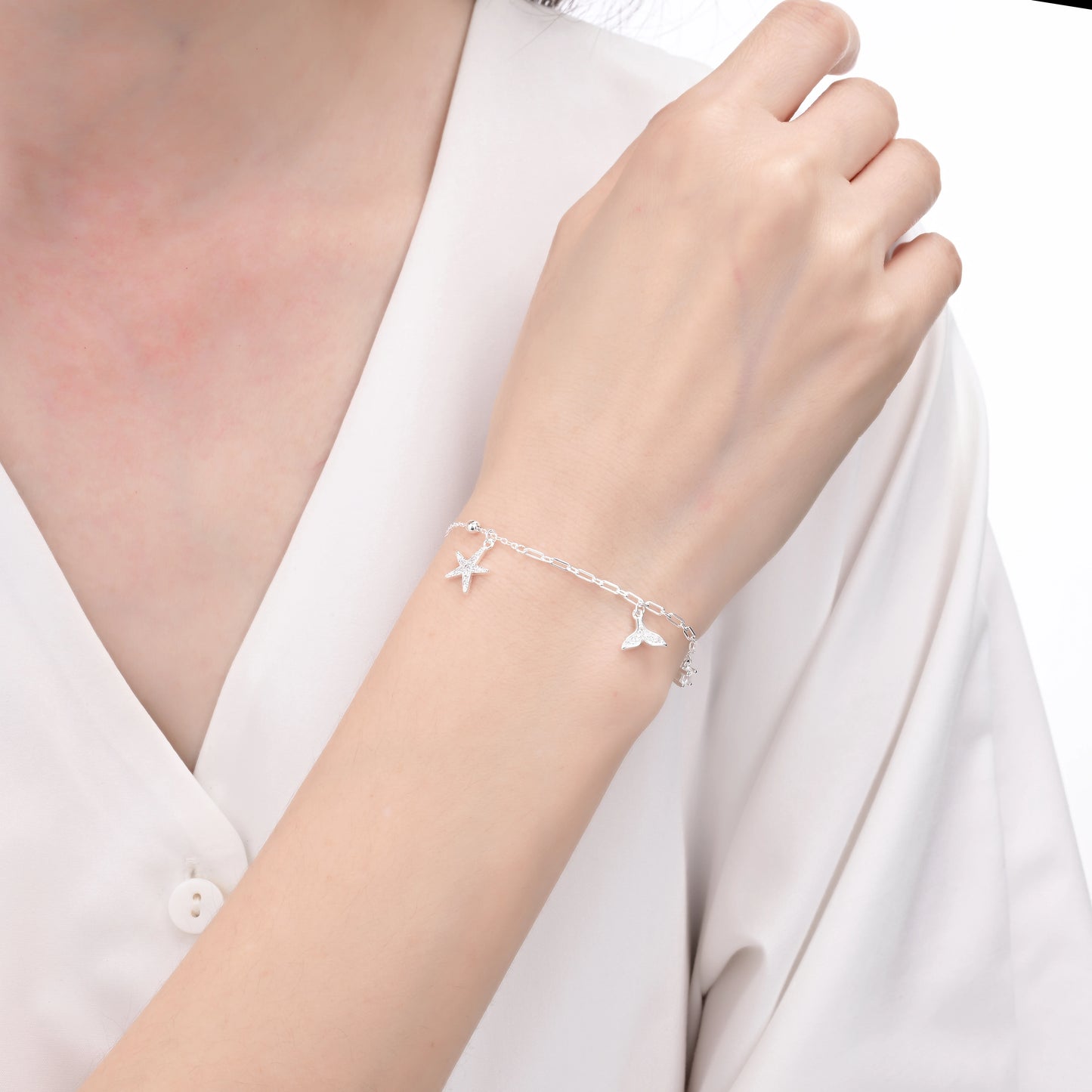 Pulsera Dijes 20cm Ajustable - Plata 925