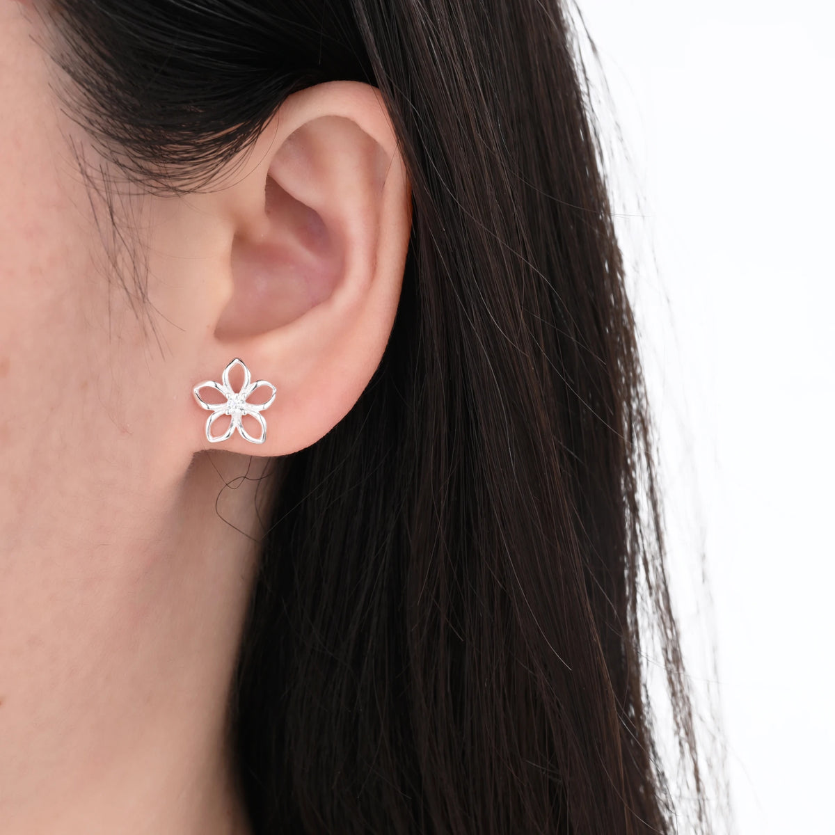 Zarcillos Flor - Plata 925