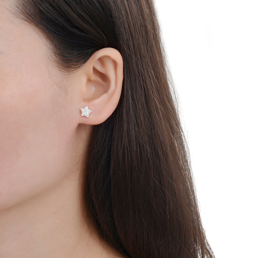 Zarcillos Estrellas Tapa de Rosca - Plata 925