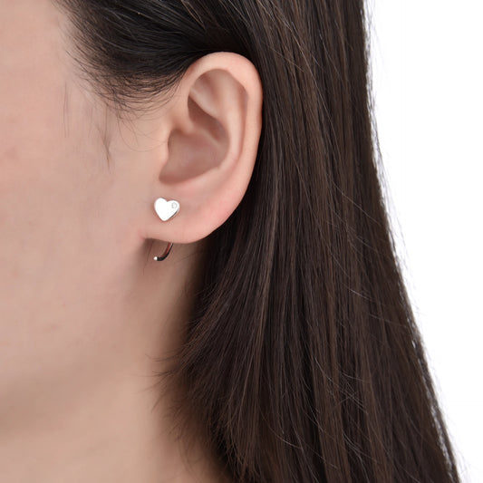 Zarcillos Corazones - Plata 925
