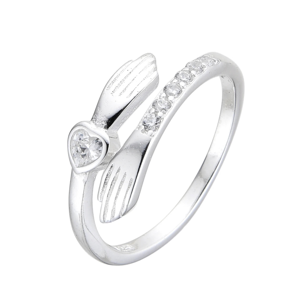 Anillo Mano y Punto de Luz Ajustable Plata 925