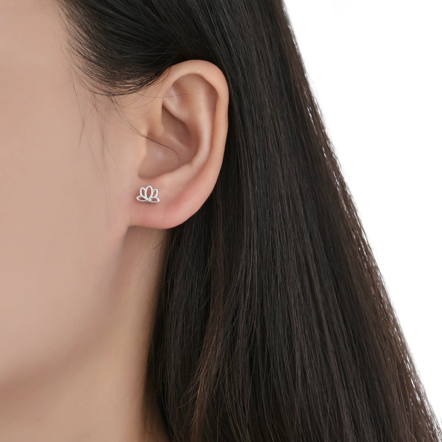 Zarcillos Flor de Lotus - Plata 925