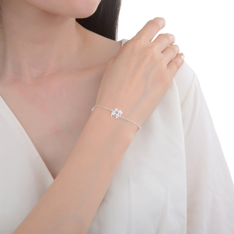 Pulsera dije pareja Plata 925