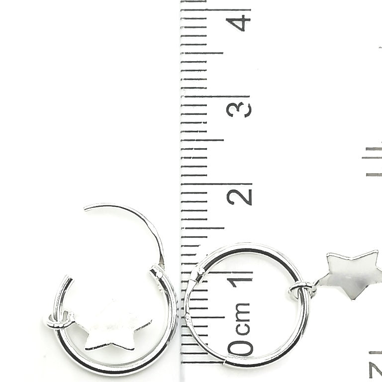 Argollas Estrellas Plata 925