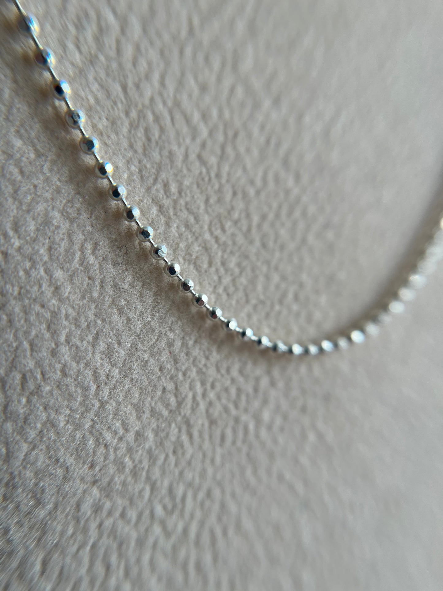 Cadena Bolitas Brillantes Plata 925