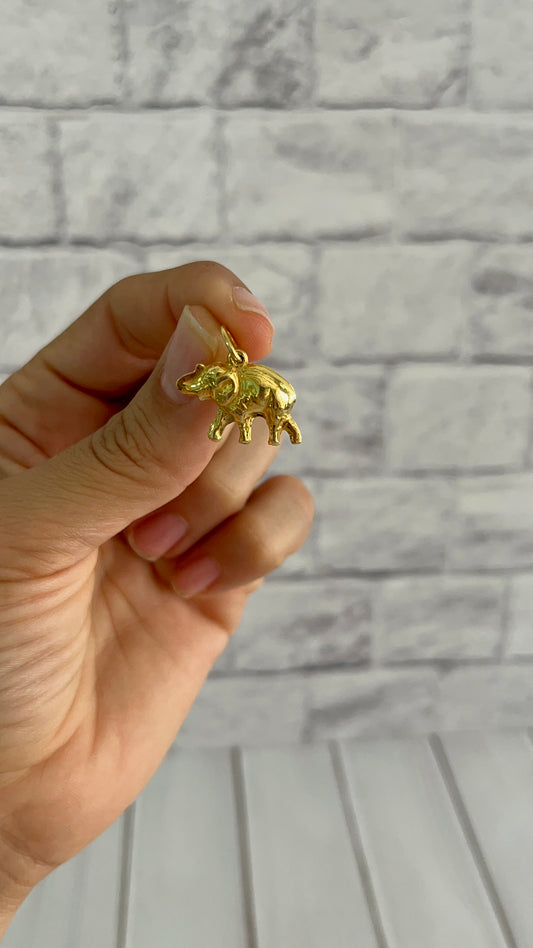 Dije Elefante Plata 925 con Baño de Oro
