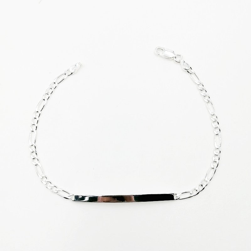Esclava tejido fígaro 20cm - Plata 925