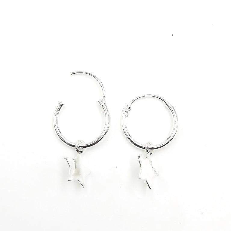 Argollas Estrellas Plata 925