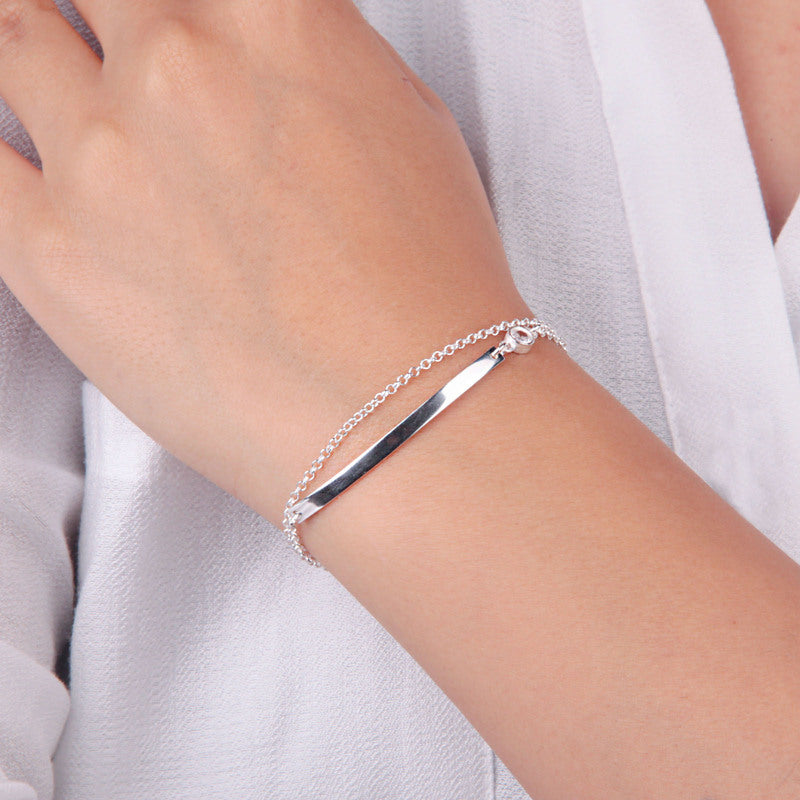 Esclava doble Plata 925