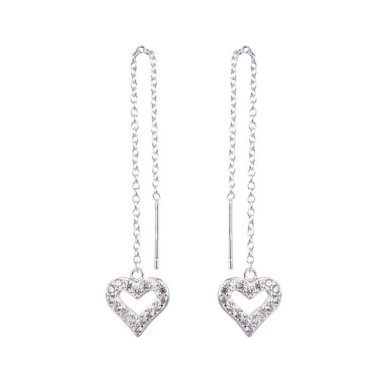 Zarcillos Largos de Corazones