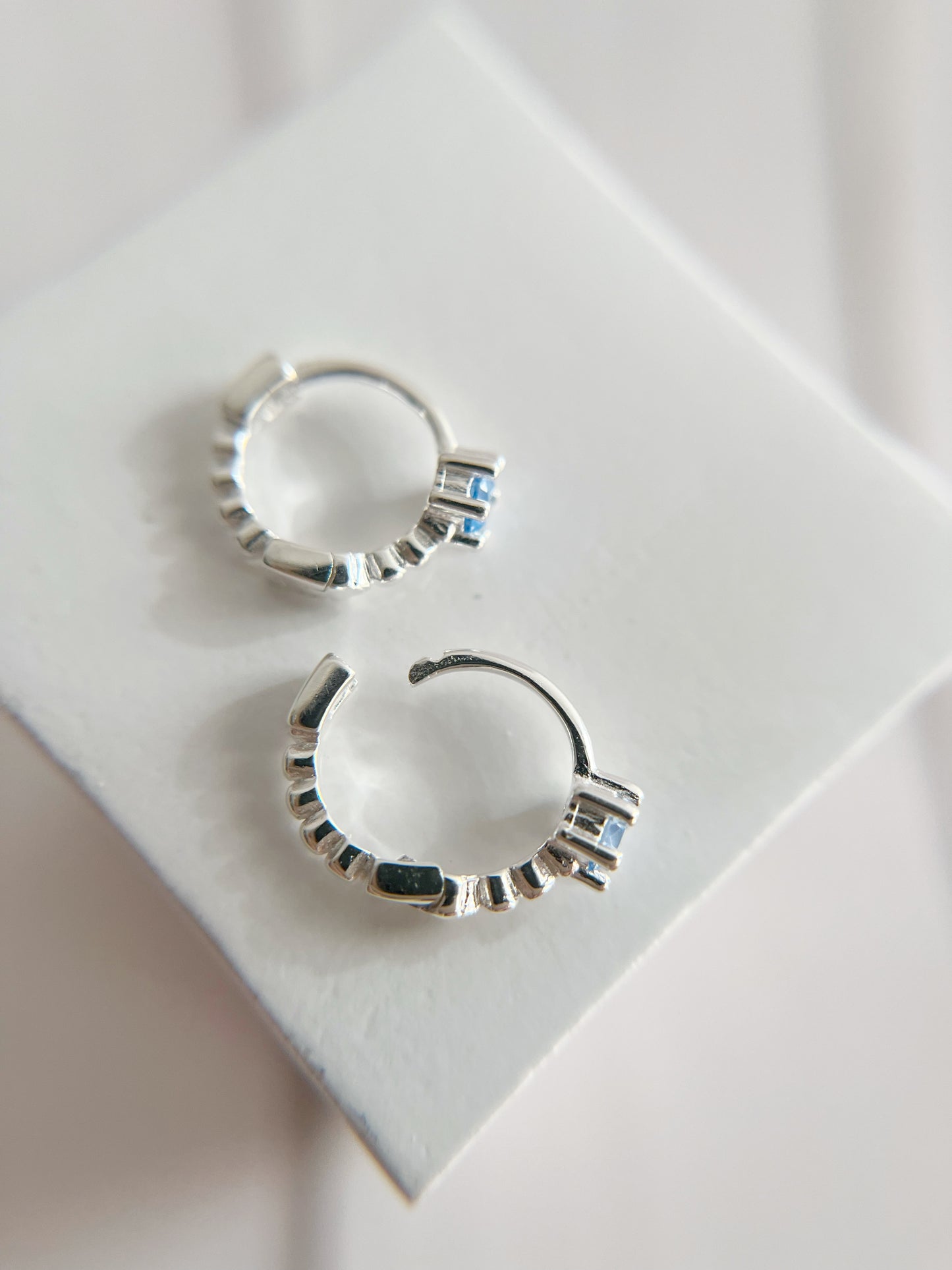 Argollas Cristal Azul