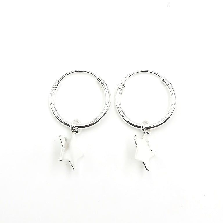 Argollas Estrellas Plata 925