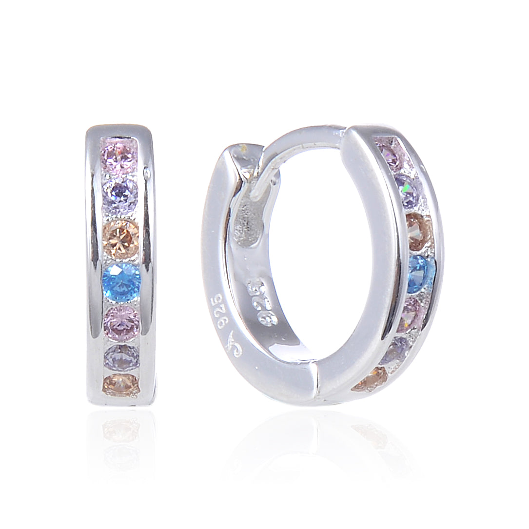 Argollas cristales de colores