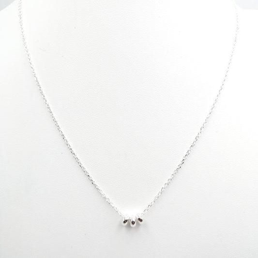 Gargantilla 3 Bolitas 45cm Ajustable - Plata 925