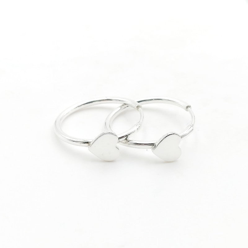 Argollas corazón Plata 925