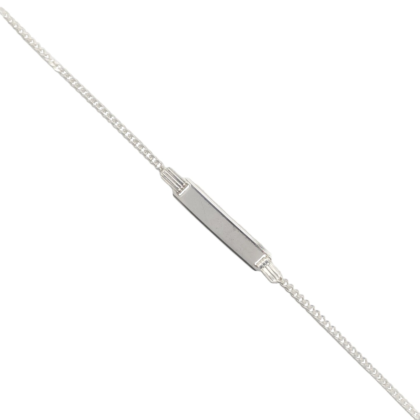 Esclava Tejido Grumett Placa Cuadrada 15cm - Plata 925