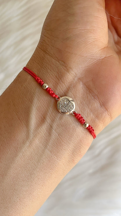 Pulsera Hilo Corazon - Plata 925