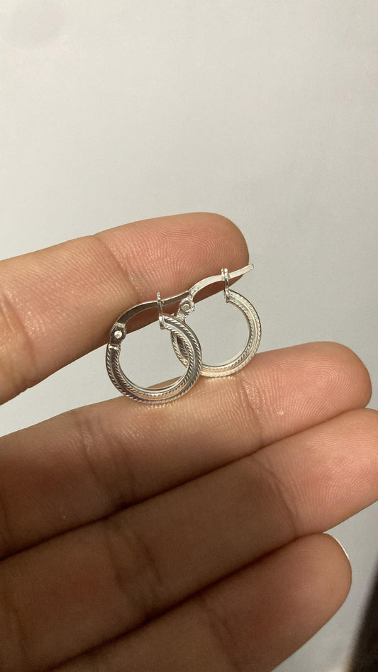 Argollas Cierre Italiano 1,4cm Plata 925