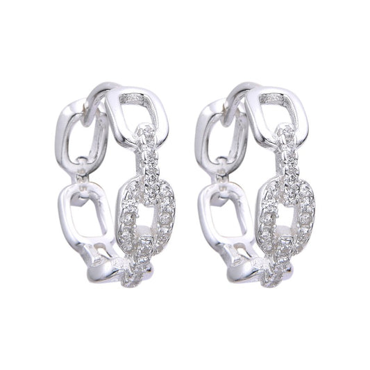 Argollas Eslabones 1,6cm - Plata 925