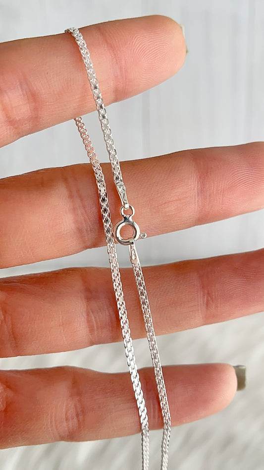 Cadena 40cm, 45cm y 50cm Tejido Chino 2mm - Plata 925