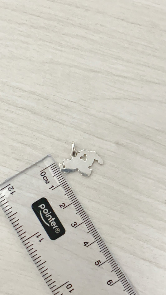 Dije Mapa de Venezuela 1,5cm - Plata 925